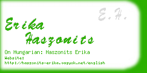 erika haszonits business card